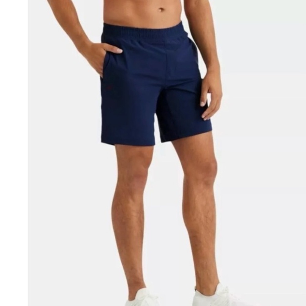 RHONE Mens 9” Navy Blue Versatility Athletic Workout Gym Shorts Unlined Sz XXL